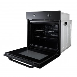 Электрический духовой шкаф EVELUX EO 612 EB, 60 см, 65 л, Hi-Tech, 4 режима, макс. 250°C, черный, класс А