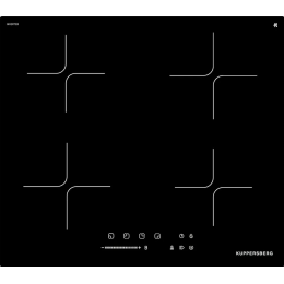 Варочная панель Kuppersberg ICI 607, индукционная, 60 см, 4 зоны, 7.4 кВт, черная, слайдерное управление, таймер, Booster