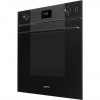 Встраиваемая электрическая духовка SMEG Linea 60 см - Многофункциональный духовой шкаф с паром, 11 функций, черное стекло Deep Black