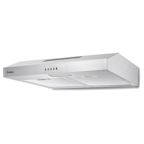 Подвесная вытяжка 60 см с механическим контролем, 3 скорости, 390 м³/ч, LED освещение, нержавеющая сталь