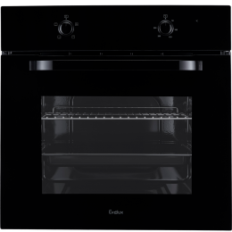 Электрический духовой шкаф EVELUX EO 612 EB, 60 см, 65 л, Hi-Tech, 4 режима, макс. 250°C, черный, класс А