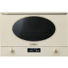 Встраиваемая микроволновая печь SMEG Coloniale 60 см, 38 см, кремовая с позолоченными переключателями