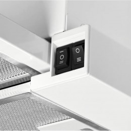 Встраиваемая вытяжка SLIMTURBO 60 GW, 1500 м³/ч, 3 скорости, отвод/рециркуляция, механическое управление, освещение 2х2 Вт.