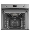 Встраиваемая электрическая духовка SMEG 60 см с СВЧ, 11 функций, паровая очистка, нержавеющая сталь - Коллекция Classica