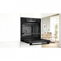 Bosch HBA534EB3: встраиваемый электрический духовой шкаф, 71 л, конвекция, 6 режимов, каталитическая очистка, черный