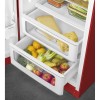 Холодильник SMEG/ Отдельностоящий однодверный холодильник, ВхШхГ 1500х601х728 мм, стиль 50-х годов, 60 см, красный, петли слева