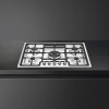 Встраиваемая газовая панель SMEG 72 см из нержавеющей стали с фурнитурой Linea и Classica