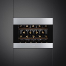 Винный шкаф SMEG/ Винный шкаф SMEG, ВхШхГ 457х596х560 мм, встраиваемый, Classica, 45 см, 20 бутылок, полки из бука, угольный воздушный фильтр, электронное открывание, сенсорное управление, LED подсветка с системой EMOTION, LED-дисплей, Touch Control, акус