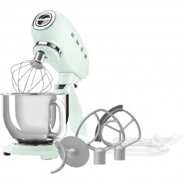 Планетарный миксер SMEG SMF05PGEU, 1000 Вт, 4.8 л, 10 скоростей, пастельный зеленый