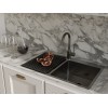 RIVELATO 1923502 PVD black однорычажный смеситель для кухни Garda С-обр. D-35мм, поворотный излив, материал: латунь, цвет: черный