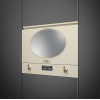 Встраиваемая микроволновая печь SMEG Coloniale 60 см, 38 см, кремовая с позолоченными переключателями