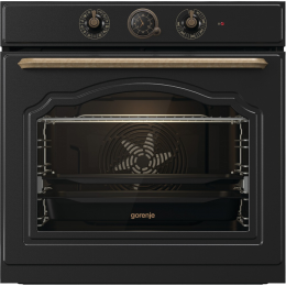 Духовой шкаф Gorenje BOS67372CLB, 77 л, механическое управление, 3 стекла, термослой, динамическое охлаждение, макс. 300 °C.
