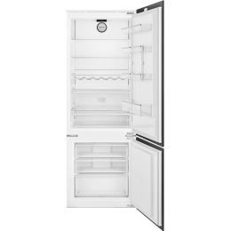 Встраиваемый холодильник SMEG C875TNE, No-Frost, скользящие направляющие, перенавешиваемая дверь, класс E, белый/хром.