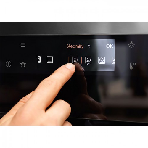 Встраиваемый духовой шкаф ELECTROLUX с конвекцией, 72 л, 99 программ, гидролизная очистка, 3 стекла, телескопические направляющие
