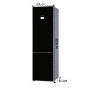 Холодильник BOSCH 6 серия черный под стеклом, NoFrost, 290+110 л, SuperCooling, морозильная камера нижняя