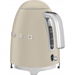 Чайник SMEG, Стиль 50-х г., 1.7 л , 2400 Вт, корпус из нержавеющей стали, цвет лунный свет
