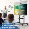 Мобильная моторизованная стойка ONKRON для ТВ 50-100 с максимальной нагрузкой 130 кг, полкой для AV и камерой, высота 1130-1600 мм, черная