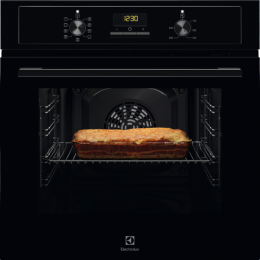 Встраиваемый духовой шкаф Electrolux EOF3H50BK, 65 л, 8 режимов, паровая очистка, черный, 60 см.