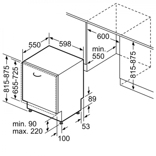 Встраиваемая посудомоечная машина Bosch Serie 4 60 см, 13 комплектов, VarioDrawer, 44 дБ, Авто 45-65°C, Быстрое мытье 45°C, ГигиенаПлюс