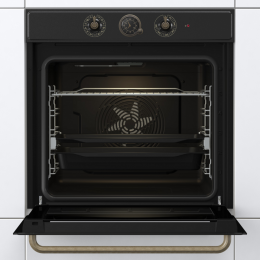 Духовой шкаф Gorenje BOS67372CLB, 77 л, механическое управление, 3 стекла, термослой, динамическое охлаждение, макс. 300 °C.