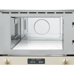 Встраиваемая микроволновая печь SMEG MP822PO, 22 л, 850 Вт, кремовая, коллекция Coloniale