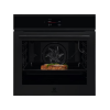 Встраиваемый духовой шкаф ELECTROLUX с конвекцией, 72 л, 17 режимов, паровая очистка, черное стекло, термозонд