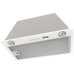 Встраиваемая вытяжка Korting KHI 6530 W, 60 см, 3 режима, 450 м³/ч, LED, 50 дБ, алюмин. фильтр, угольный фильтр в комплекте.