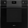 Встраиваемая электрическая духовка SMEG Linea 60 см - Многофункциональный духовой шкаф с паром, 11 функций, черное стекло Deep Black