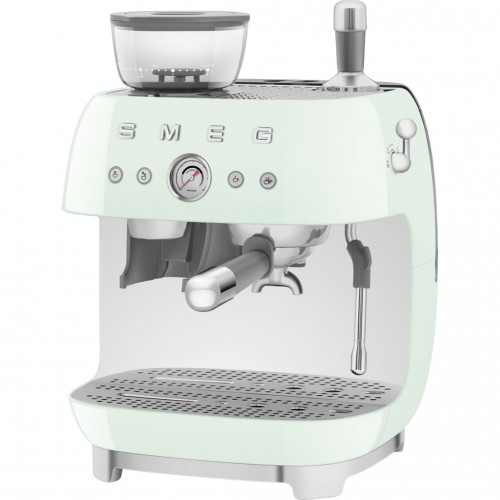 Кофемашина SMEG EGF03PGEU со встроенной кофемолкой, пастельный зеленый - идеальный выбор для настоящих ценителей кофе