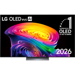 Телевизор 77'' LG/ 77'' OLED, Ultra HD, Smart TV(WebOS 26), Wi-Fi 6, Bluetooth v 5.3, MR NFC, 120Hz Native (VRR 165Hz), 2.2ch 40Вт Dolby Atmos, 4хHDMI, 2хUSB, 1 Pole, черный металл, 2026