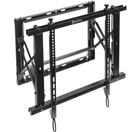 Крепление ONKRON PRO7M Black для 40-70 ТВ, макс. 45 кг, рег. вылет 106-124/259-277 мм, вертик. 0-13 мм, портрет/альбом, Push UP, 600x400.