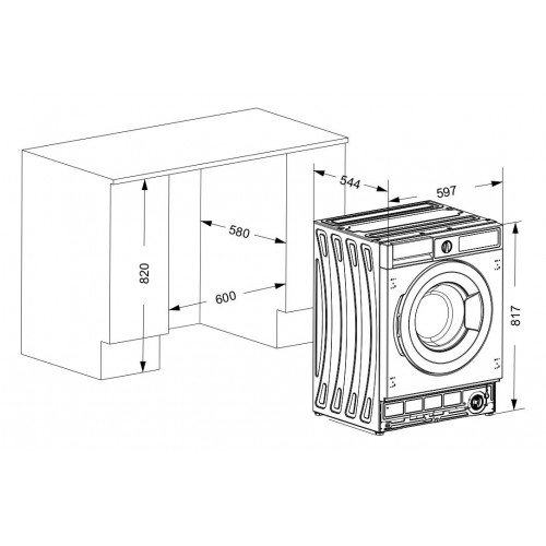 Встраиваемая стиральная машина Delonghi 7 кг, 1200 об/мин, 15 программ, A+++, быстрая стирка, 53 дБ - идеальный выбор для вашего дома