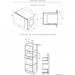 Микроволновая печь Kuppersberg HMW 651 BX, 25 л, 900 Вт, кварцевый гриль, сенсорное управление