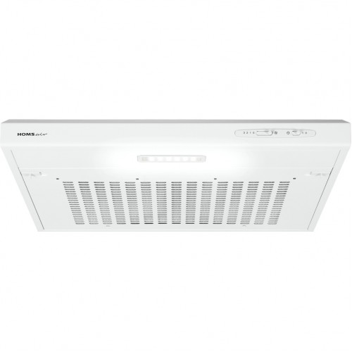 Вытяжка HOMSair HORIZONTAL 50 White - Подвесная, 3 скорости, LED-освещение, угольный фильтр, 420 м³/ч, до 12 м², 45 дБ