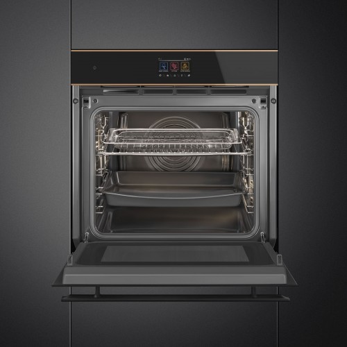 Встраиваемый духовой шкаф SMEG Dolce Stil Novo 60 см с СВЧ, 68 л, 20 функций, 150 программ, сенсорное управление
