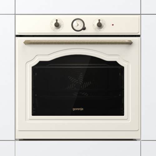 Встраиваемая электрическая духовка GORENJE 60 см, 77 л, пиролитическая эмаль, слоновая кость