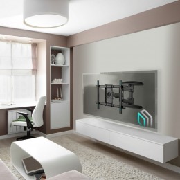 Кронштейн ONKRON M6L black 40-75 VESA до 400x600, наклон -5°/+8°, поворот ±140°, макс. нагрузка 45,5 кг.
