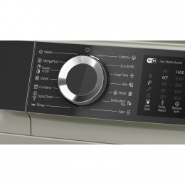 Bosch WGK264ZXME - Стиральная машина 11 кг, 1400 об/мин, A+++, серый, 845x598x590 мм, защита от детей, дисплей, таймер.