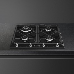 Варочная панель SMEG SR964NGH, газовая, 60 см, 4 горелки, черная