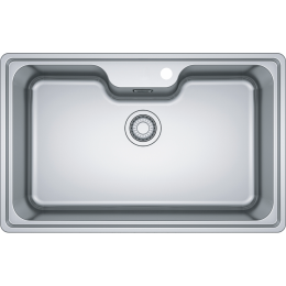 Мойка Franke 101.0689.879, Серия BELL, BCX 610-81 TL, 810x510 mm, чаша 745x445/380x200 mm, монтаж сверху, скрытый перелив, крепления FastFix.