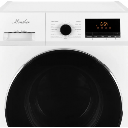 Стиральная машина MONSHER MWDM 665 Blanc, 10.5 кг, 13 программ, инверторный двигатель, 1400 об/мин, белая.