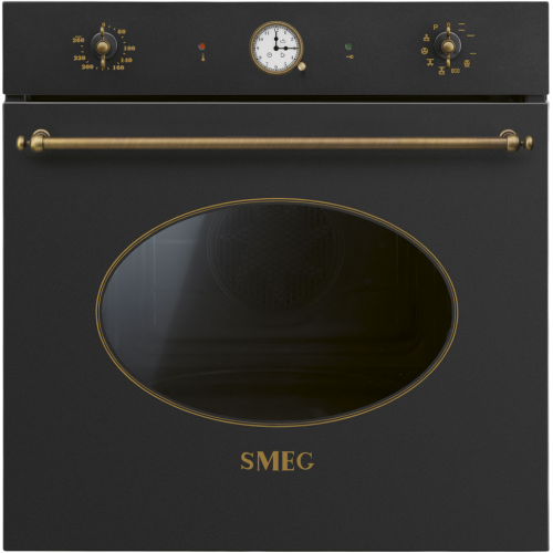 Встраиваемый духовой шкаф SMEG Coloniale 60 см – 9 режимов, пиролиз, 65 л, галогенная подсветка, таймер и Soft Close