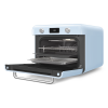 Мини-печь Smeg 30 л с LCD дисплеем и 10 функциями приготовления в стиле 50-х, пастельный голубой