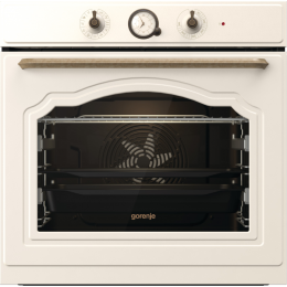 Встраиваемый духовой шкаф GORENJE BO6735CLI, 60 см, 77 л, слоновая кость, пиролитическая эмаль.