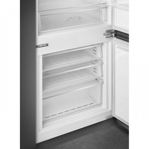 Встраиваемый холодильник Smeg 1940х690х550 мм, белый/хром, скользящие направляющие, перенавешиваемая дверь, класс Е