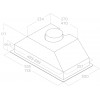 Встраиваемая вытяжка ELICA 73 см с LED освещением, электронным управлением, 3 скоростями, отводом/рециркуляцией, черная, класс энергоэффективности В