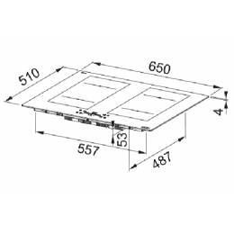 Варочная поверхность Franke FMA 654 I F KL BK, 60 см, 4 зоны, индукционный мост FLEXI, 9 ступеней мощности, сенсорное управление, SKU 108.0704.935.