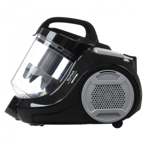 Безмешковый пылесос Tefal/ Безмешковый пылесос Tefal, мощность 750 Вт, сухая уборка, объем контейнера 1.2 л, механическое управление, индикатор максимального уровня пыли, 4 насадки, уровень шума 77 дБ, цвет черный