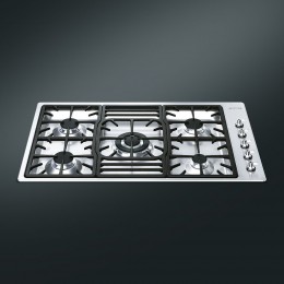 Встраиваемые газовые панели SMEG/ Газ, Газовая варочная панель, 87 см,нержавеющая сталь/ фурнитура Linea и Classica в комплекте