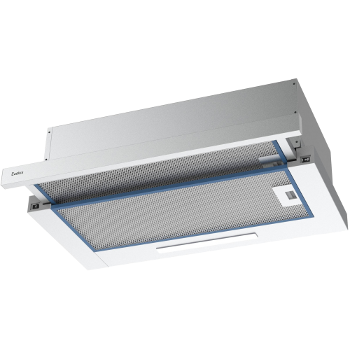 Встраиваемая телескопическая вытяжка 60 см с LED освещением, 670 м³/ч, механическим контролем и 2 скоростями работы из нержавеющей стали